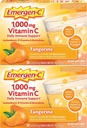 Emergen-C 1000mg Poudre de vitamine C, avec des antioxydants, des vitamines B et des électrolytes, suppléments de vitamine C pour le soutien immunitaire, mélange sans caféine, saveur de Tangerine - 60 Count/2 mois d'approvisionnement