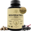 Supplément resvératrol avec Quercetin & Graines de raisin – 850mg Mélange à base de plantes, Polyphénols à haute puissance et antioxydants pour le bien-être général, 60 Capsules végétaliennes