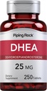 Piping Rock DHEA 25 mg 250 Comprimés Déhydroépiandrostérone Supplément de déshydroépiandrostérone