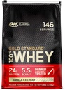 Optimum Nutrition Or Standard 100% poudre de protéines de lactosérum, crème glacée de vanille, 10 livres (emballage mai Vary)