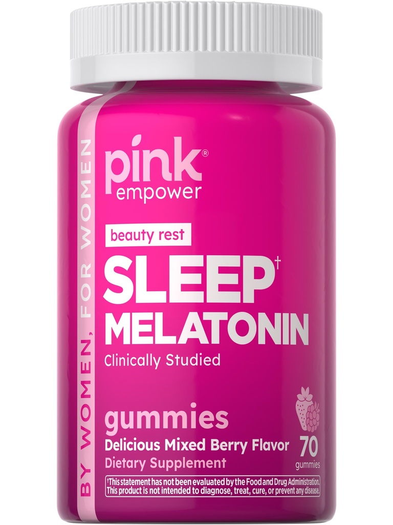 PINK Mélatonine Gummées 10mg de Max Potency.