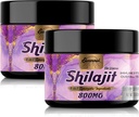 800Mg Shilajit Pure Himalayan Organic, Shilajit Resin Maximum Potency Gold Grade, supplément Shilajit avec 8-en-1 Mélange naturel et 85+ Trace Minerals pour les femmes, énergie et immunité, 60 Grams(2 Packs)