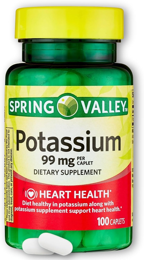 Potassium 99mg- 100 Caplets (Pack of 1)