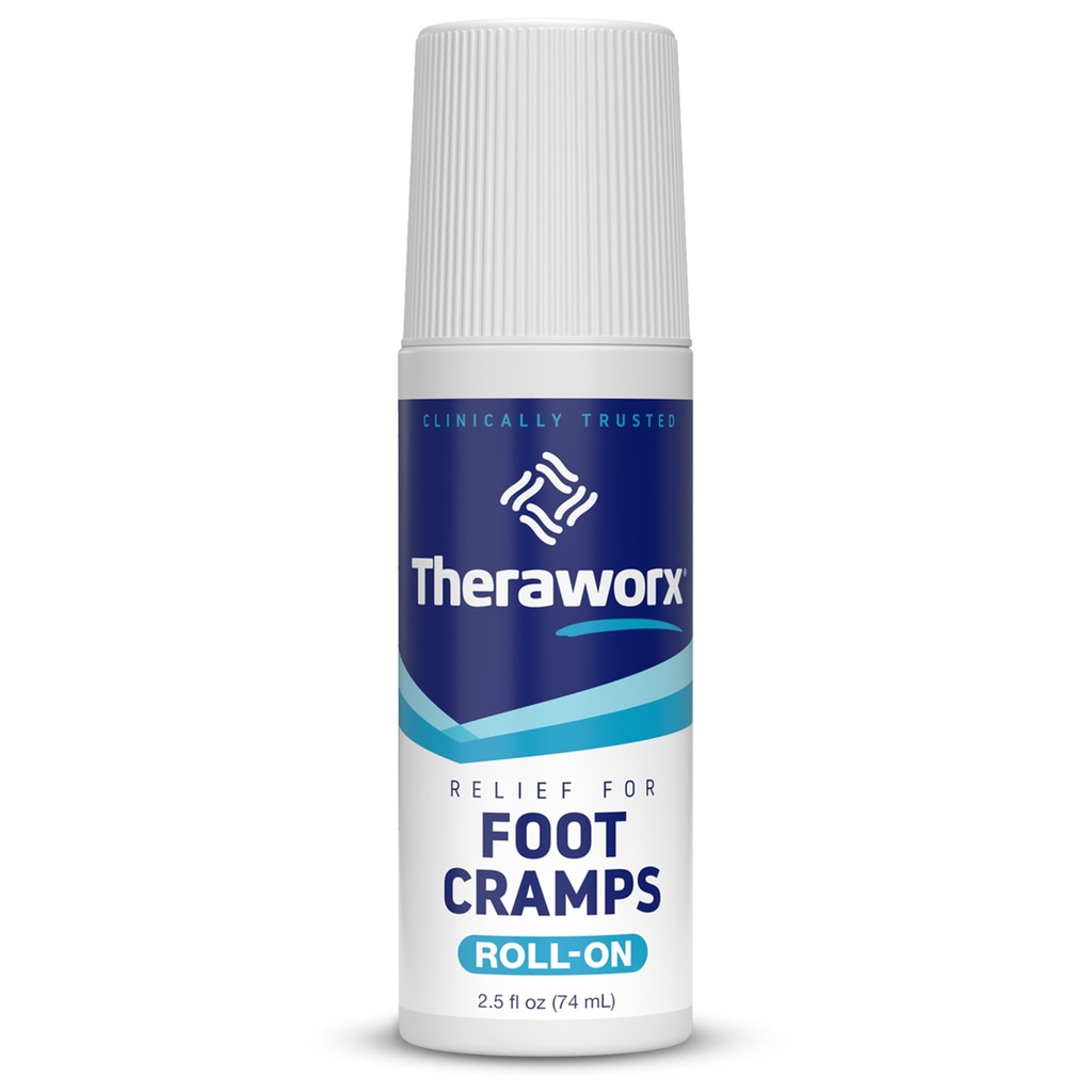 Theraworx Relief for Foot Cramps, Rouleau de Relief du pied à action rapide - 2,5 Oz - 1 Compte