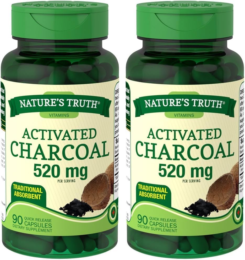 Charbon activé pour la vérité de la nature, 2 paquets
