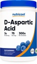 Poudre d'acide d-aspartique (ADA) de Nutricost 300G (framboise bleue) - Supplément en poudre d'acide d-aspartique aromatisé