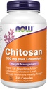 MAINTENANT Suppléments, Chitosan 500 mg plus Chrome, Gestion du poids*, 240 gélules
