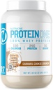NutraOne ProteinOne Whey Protein favorise la récupération et construire un muscle avec une poudre de shake de protéines pour les hommes et les femmes (Caramel Cookie Crunch, 2 LB)