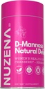 Nuzena D-Mannose + 1000mg avec canneberge 150mg, boîte de 60 Capsules de soutien du piège urinaire de défense naturelle avec fleur d'hibiscus 100mg et racine de dandelion 100mg par portion de 2 Capsules