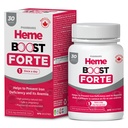 Hemeboost Forte 34,8 mg (696 mg Heme Fer) I 30 Comprimés I Supplément de fer naturel à haute puissance I Haute absorption et douceur sur les pilules de fer de l'estomac I pour adultes et sans danger pour l'utilisation pendant la grossesse