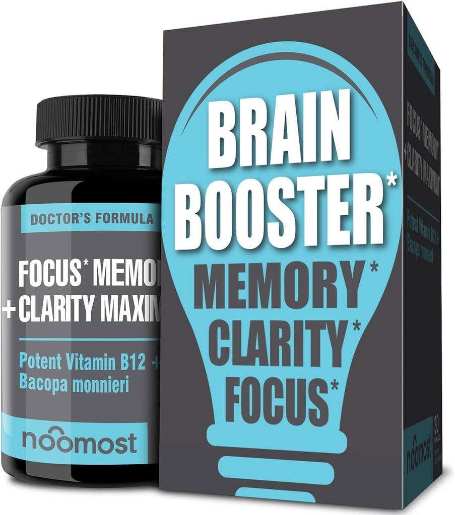 Supplément Cerveau pour Focus, Mémoire, Clarté, Énergie Travailler comme Booster Cerveau Caféine pour Mémoire et Focus pour Brain Fog, Brain Boost et Soutien Cerveau (Pack 1)