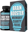 Supplément Cerveau pour Focus, Mémoire, Clarté, Énergie Travailler comme Booster Cerveau Caféine pour Mémoire et Focus pour Brain Fog, Brain Boost et Soutien Cerveau (Pack 1)