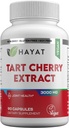 HAYAT Vitamines Vegan Natural Tart Cherry Extract 3000 MG, 3 mois d'approvisionnement, Potent 10:1 Extrait, Tous naturels, certifiés Halal, 90 capsules,