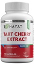 HAYAT Vitamines Vegan Natural Tart Cherry Extract 3000 MG, 3 mois d'approvisionnement, Potent 10:1 Extrait, Tous naturels, certifiés Halal, 90 capsules,