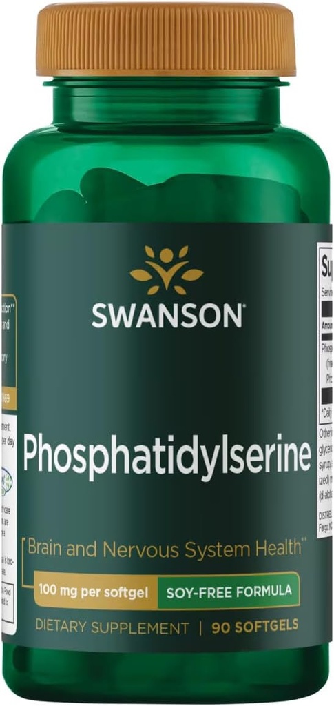Swanson Sunflower Phosphatidylsérine Sans soja 100 Milligrammes 90 gels
