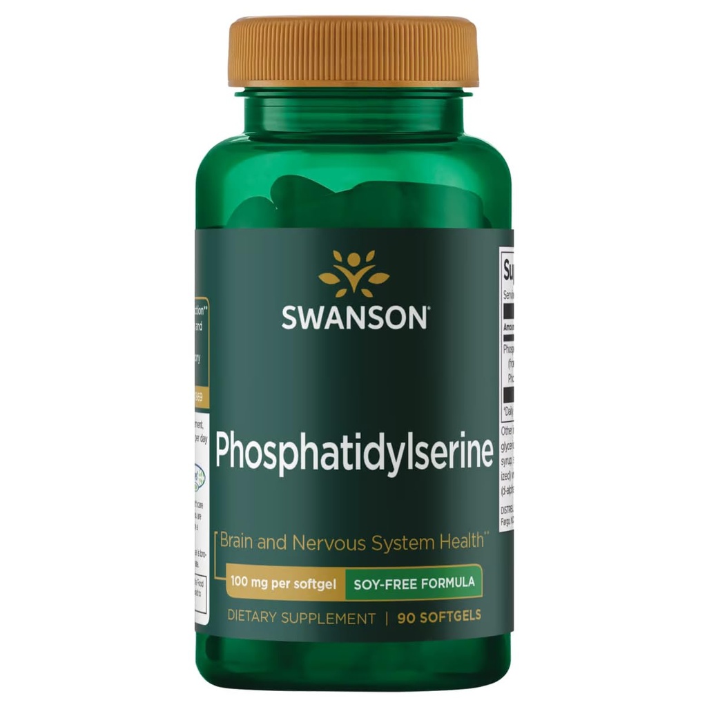 Swanson Sunflower Phosphatidylserine Soy-Free 100 mg, 90 Softgels