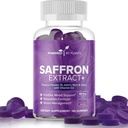 Gommies d'extrait de safran avec Passionflower & Vitamine D2 - Suppléments de safran pour le soutien, la digestion et l'énergie 60 portions