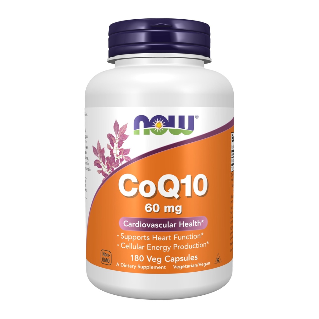 MAINTENANT compléments alimentaires, CoQ10 60 mg, grade pharmaceutique, forme trans de CoQ10 produit par fermentation, 180 gélules