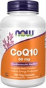 MAINTENANT compléments alimentaires, CoQ10 60 mg, grade pharmaceutique, forme trans de CoQ10 produit par fermentation, 180 gélules
