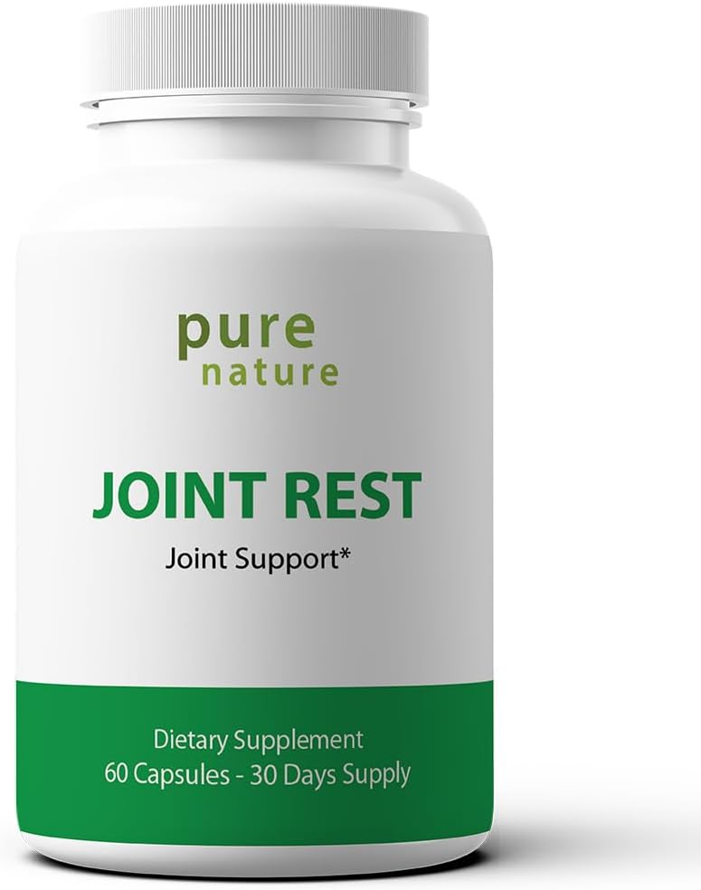 PureNature Joint Repos - Supplément de soutien avec Glucosamine, Chondritine, Boswellia, MSM, Turmeric, Bromelain, – 60 Capsules