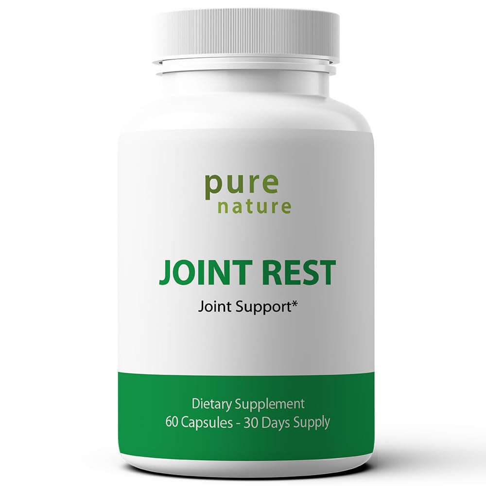 PureNature Joint Repos - Supplément de soutien avec Glucosamine, Chondritine, Boswellia, MSM, Turmeric, Bromelain, – 60 Capsules