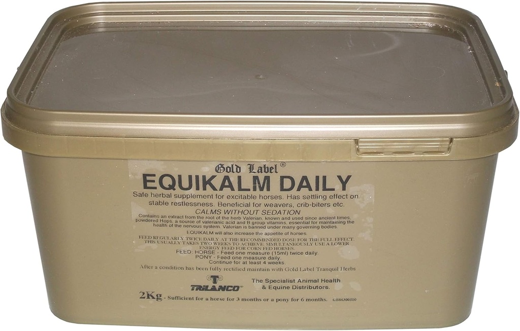 Équikalm d'or quotidien, calmant des chevaux, supplément des chevaux, 2 KG
