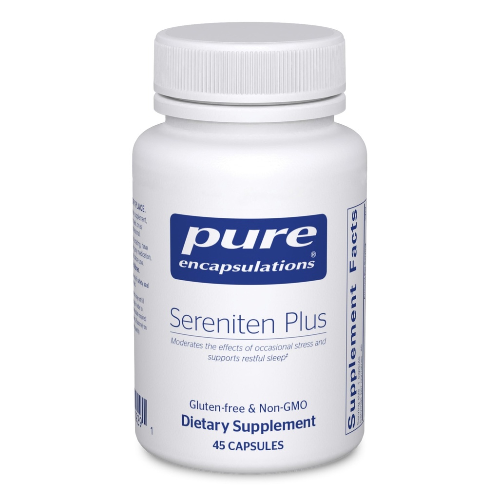 Encapsulations pures Sereniten Plus de soutien pour le stress occasionnel et le sommeil reposant*