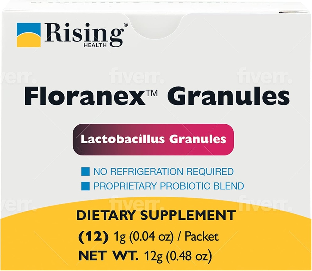 La santé augmente - Floranex Granules - Lactobacillus Granules Probiotic Dietary Suppléments - 12 Packets
