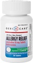 GeriCare Loratadine 10mg anti-allergie 24h/24, antihistaminique, comprimés de soutien anti-allergie/sinus pour runny nez, éternuement, démangeaison, 30 comte, 1 paquet.