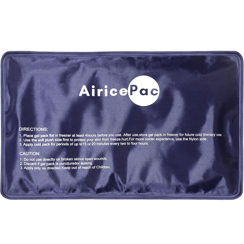 AiricePac Ice Packs pour les blessures réutilisables, Gel Cold Pack pour les chevilles du cou du genou Elbow Hip Back Pain Relief, Cold Compress Therapy for Swelling, Bruises, Chirurgie, 7=11, Bleu