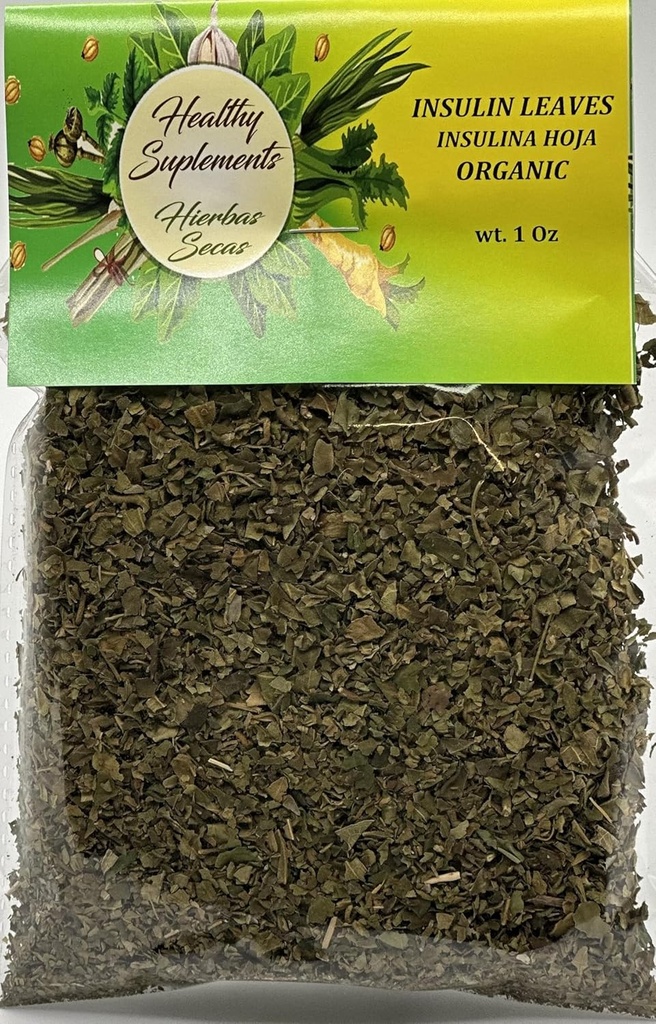 Insulina Hoja Organica 1 onz + 1 sac supplémentaire Feuilles d'insuline Organic 1 onz