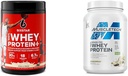 Six Star Elite 100% Whey Protein Plus Vanilla Cream 1.8lbs et MuscleTech Grass Fed Whey Protein Poudre Vanille 20g Protein 1.8lbs