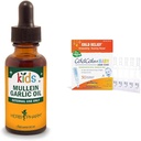 Herb Pharm Kids Mullein Huile d'ail et Boiron ColdCalm gouttes pour soulager les symptômes du froid, 1 Fl Oz et 30 Compte
