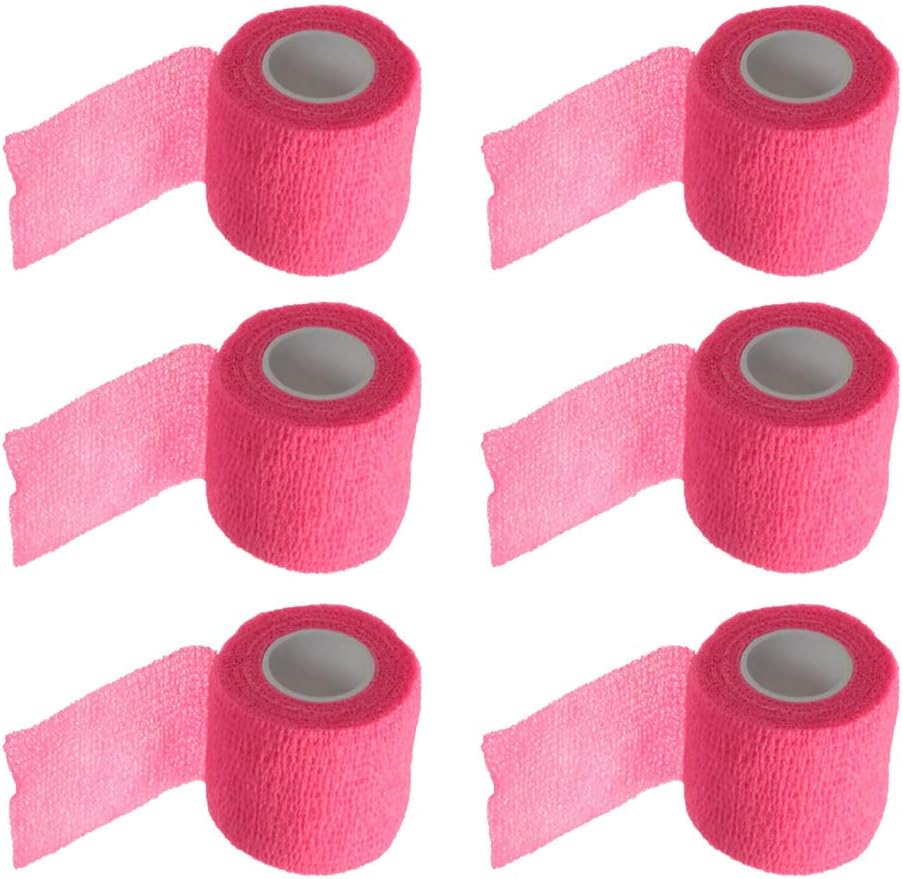 ESUPPORT 2 pouces X 5 verges auto-adhérent Cohesive Wrap Bandages Adhesive Wounds Strong Elastic First Aid Tape for Sport Wrist Ankle 6 Comte