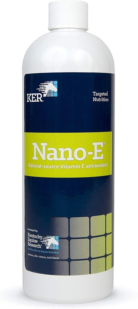 Nano-E de recherche sur les équidés du Kentucky : source naturelle d'antioxydant de la vitamine E pour les chevaux, 450 mL