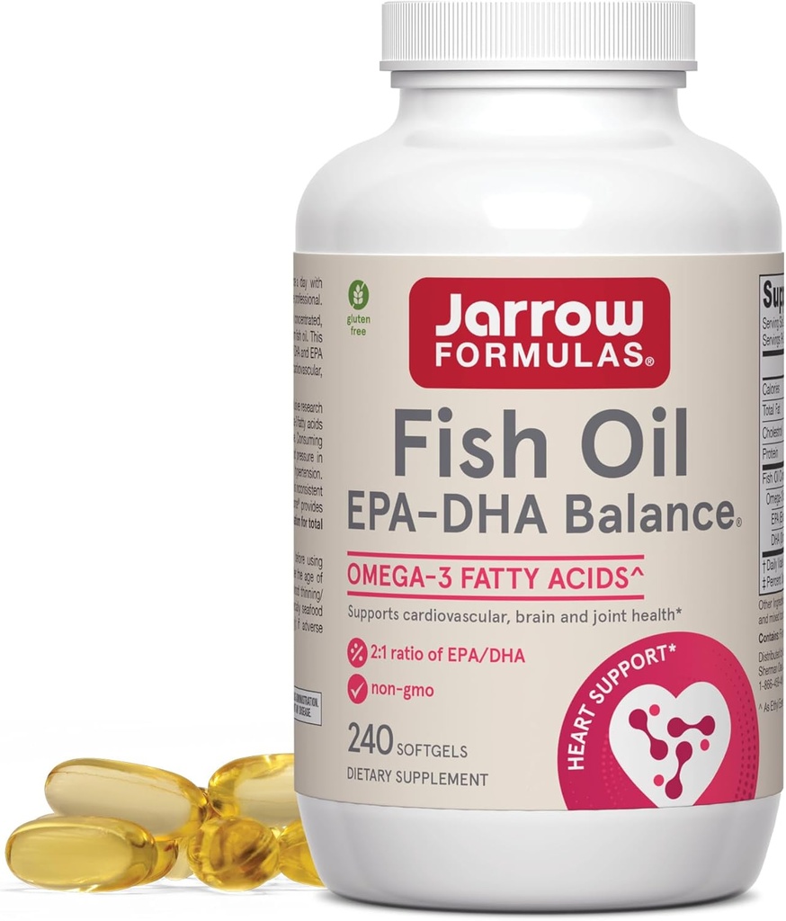 Formules EPA-DHA Balance, 1 200 mg d'acides gras oméga-3 pour le soutien cardiovasculaire, 240 softgels, 120 jours d'approvisionnement