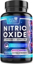 Booster à Oxyde Nitrique 2560mg - Supplément Extra Strength L Arginine & Citrulline pour les hommes et les femmes - Booster Nitrique de soutien musculaire Premium - Soutien à l'énergie naturelle et à la santé cardiaque - 180 Capsules