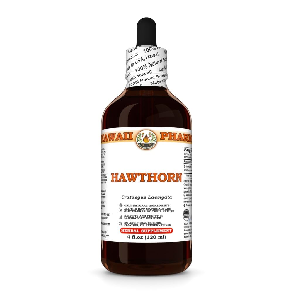 Extrait d'épine, Teinture pour le bien-être du coeur, Soutiens la circulation, favorise l'équilibre lipidique, riche antioxydant, stimule la force immunitaire - 4 fl.oz