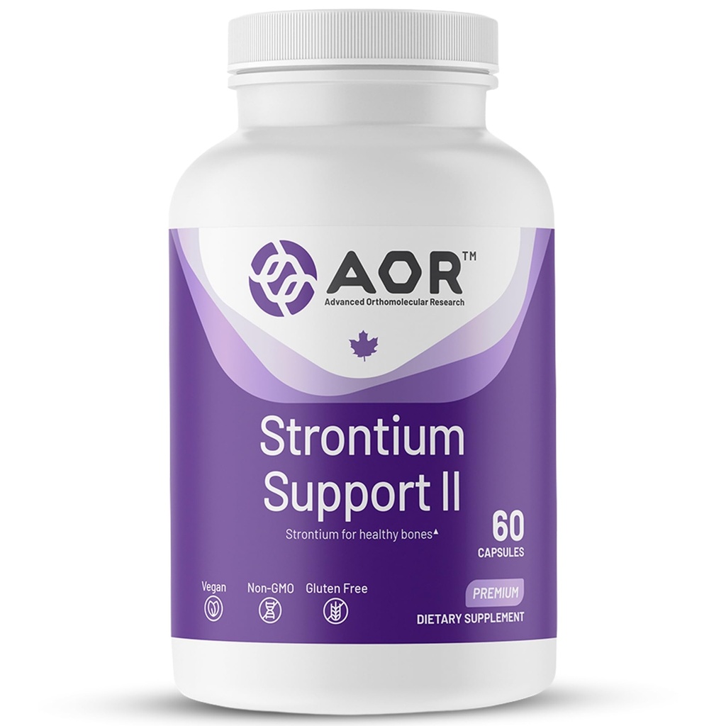 AOR, Strontium Support II, Mineral Support for Bone Health, Vegan, Non-OGM (60 capsules)