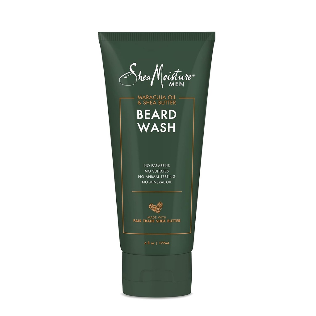 SheaMoisture Beard Wash for Full Beards - Maracuja Oil & Shea Butter to Deep Clean and Refresh - 6 oz
