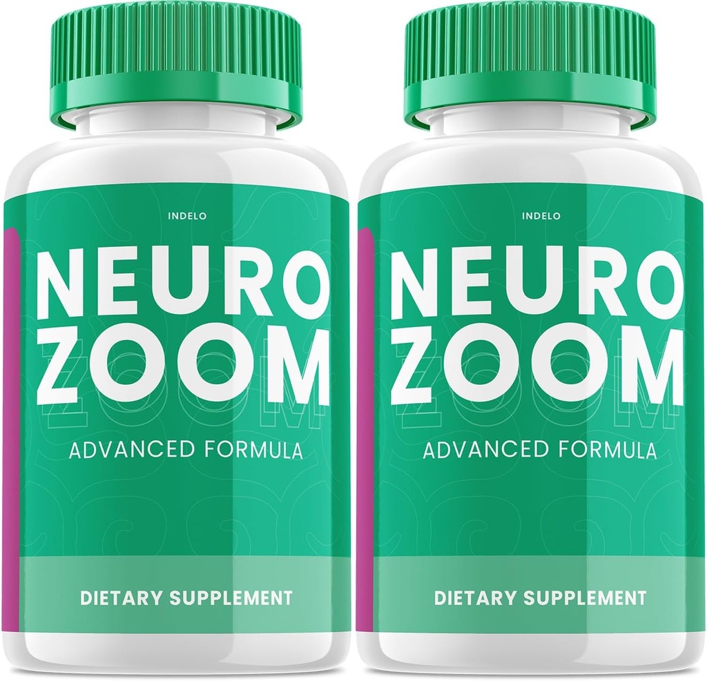 (2 Pack) Neuro Zoom Cerveau Supplément Boost, Neuro Zoom Advanced Memory Support Formula, Neuro Zoom Pills Nootropic pour réduire le brouillard cérébral, Neuro Zoom pour stimuler la mémoire, NeuroZoom Reviews (120 Capsules)