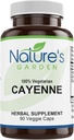 NATURE'S GARDEN ESSENTIALS Cayenne - 90 capsules de légumes avec 500mg de poudre de poivre bio Cayenne