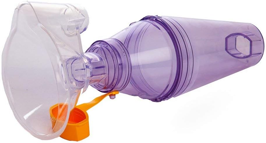 HealthAndYogaTM Spacer pour l'utilisation de puffer - Aide adaptative pour une meilleure et plus profonde livraison de puff dans les poumons - Coordonne l'inhalation de puff avec respiration naturelle