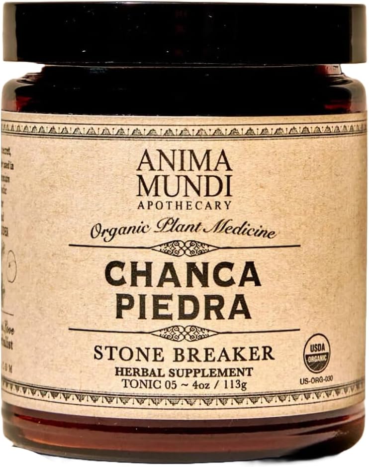 Anima Mundi Apothecary Stone Breaker Chanca Piedra Powder for Tea - Wildcrafted Chanca Piedra Extract - Liver, Gallbladder & Kidney Cleansing Support (4oz / 114g)