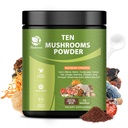 14 en 1 Poudre de champignons pour la cuisson du café, supplément de champignons de 8 oz avec Lions Mane, Chaga, Reishi, Turquie Tail, Cordyceps Poudre d'extrait de champignons, etc., Mélange de champignons pour l'énergie cérébrale immunitaire