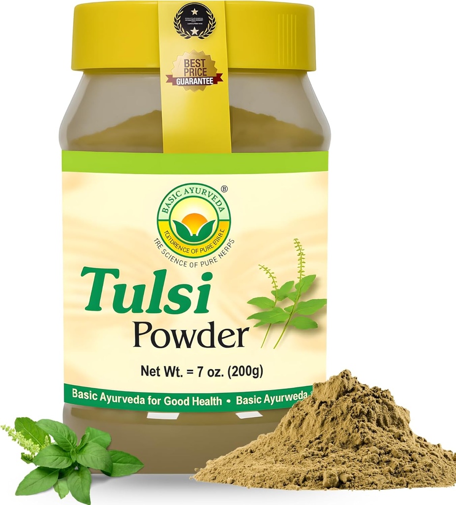 AYURVEDA DE BASE Poudre de Tulsi – 7,05 Oz (200g)