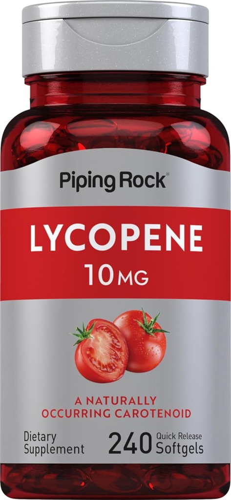 Piping Rock Lycopène 10mg. 240 Softgels.