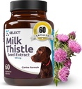 K9 Select Thistle de lait pour chiens, 100mg - 60 Capsules de légumes - Supplément de chardon de lait santé de foie de canine - Lait à base de plantes