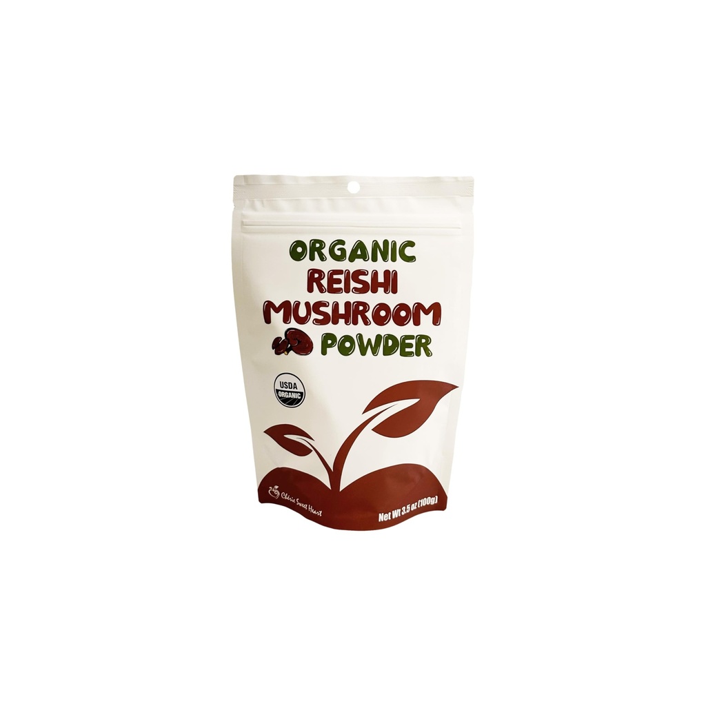 Cherie Sweet Heart Bio Reishi Poudre de champignons, 3,5 Oz, Immune Boosting, Coffee Enhancer (Packaging May Vary)