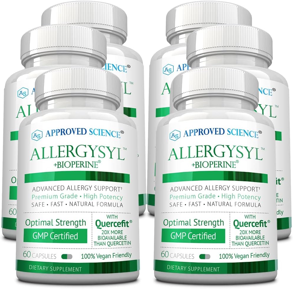 Science approuvée Allergysyl - Inférieure Intensité des Allergies Saisonnières, Amabilité Boost, Riche en Antioxydants - Vegan Friendly - 360 Capsules - Fabriqué aux États-Unis